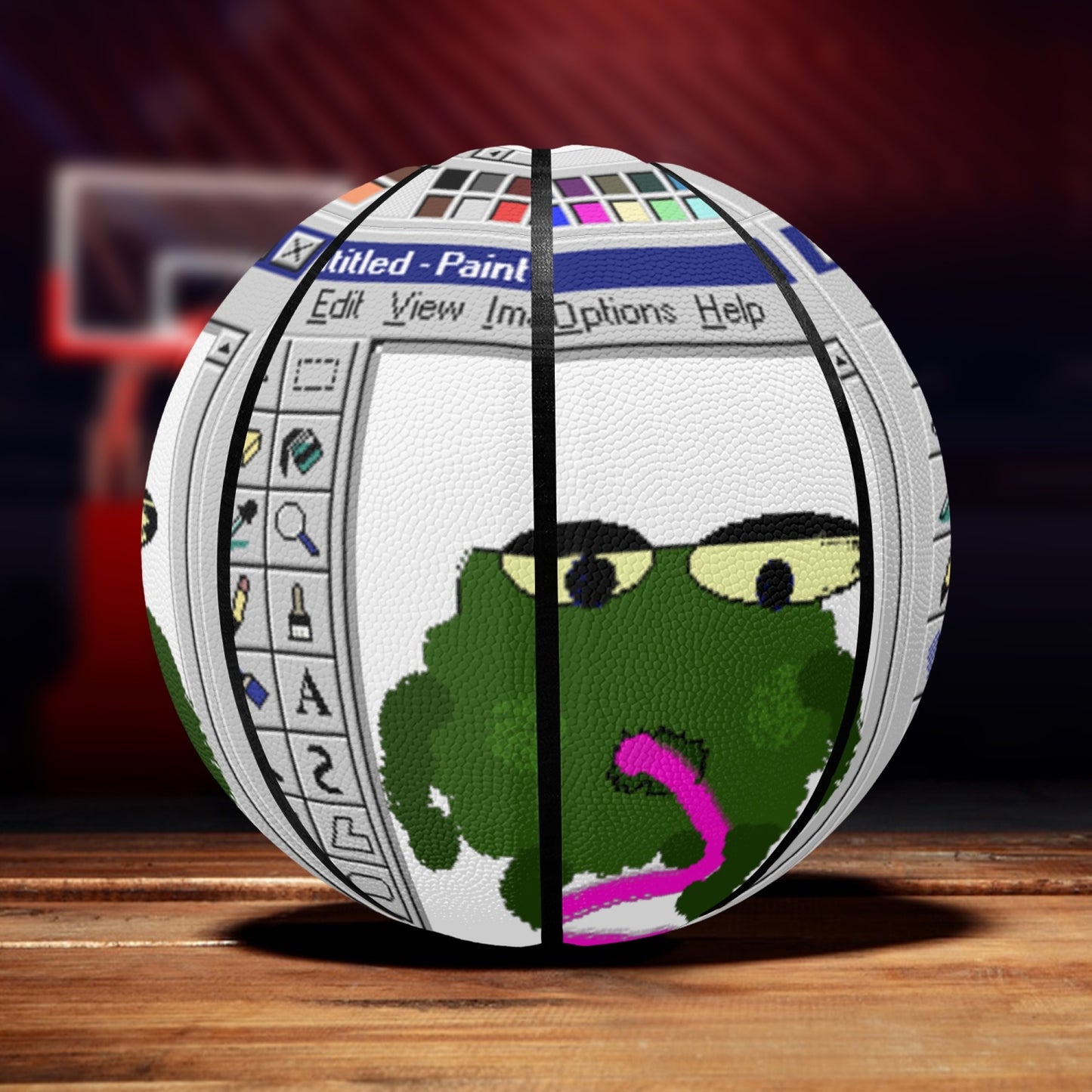 Poorly-Printed-Paint-Frog Basketball